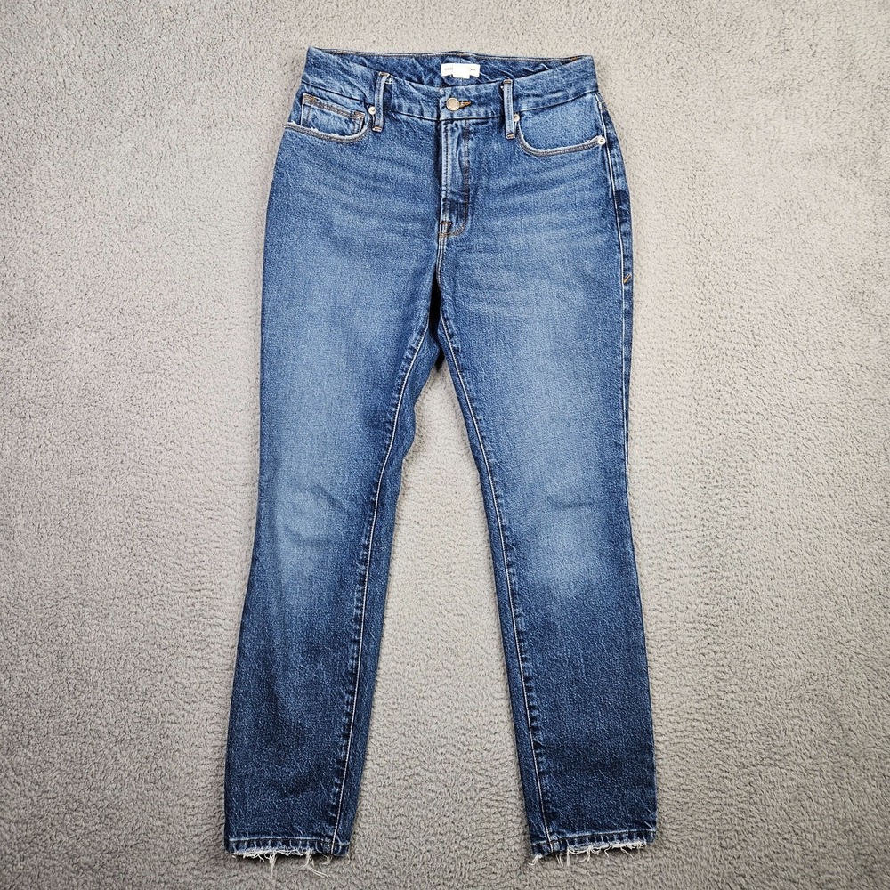 Good American Good Classic Women's casual Blue cotton pockets Jeans Size 0/25